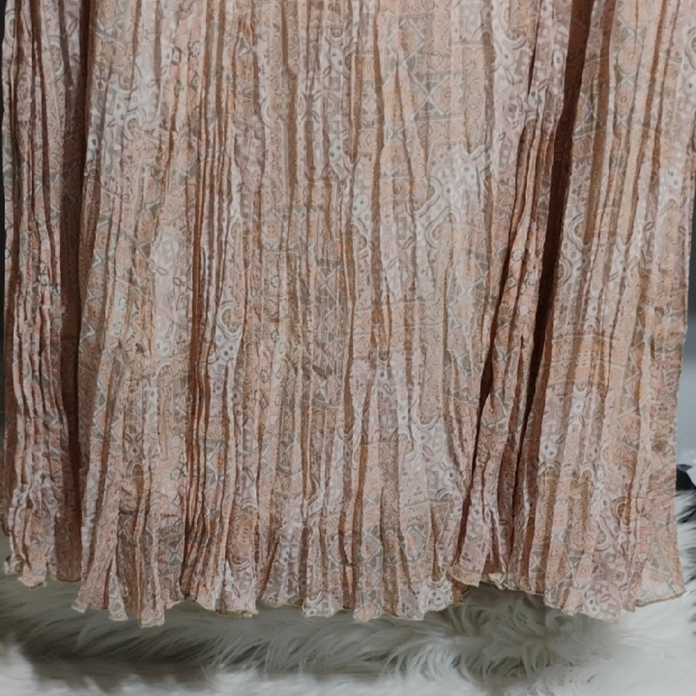 Ruby Rd. Light Peach Maxi Skirt Sz.12 Hardly Worn (A-80) - Picture 5 of 10